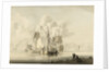 Kraak and other craft becalmed by Pieter Aartsz Blauw