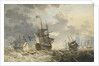 HMS 'Ocean', 2nd-rate. Union at the Main off Gibraltar with tenders by Hendrik Kobell