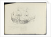 Sketch of HMS 'Caledonia' by Robert Strickland Thomas
