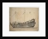 Portrait of the 'Vrijheid', 50-gun ship of the Amsterdam Admiralty, built in 1651 and blown up in action in 1676 by Willem van de Velde the Elder