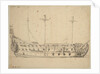 Portrait of the 'Victory', 2nd rate built 1620, 82 guns, rebuilt 1666 by Willem Van de Velde the Younger