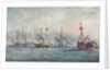Her Majesty reviewing the fleet, 23 April 1856 by A.W. Howles
