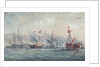 Her Majesty reviewing the fleet, 23 April 1856 by A.W. Howles