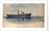 Spar torpedo boat in a calm sea by H. W.