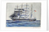 Pinmore square-rigged sailing vessel at sea by Arthur Bradbury
