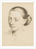 Study of the head and shoulders of a young woman with her hair swept back by Margaret Louisa Herschel