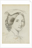 Study of the head and shoulders of a young woman with a middle parting by Margaret Louisa Herschel