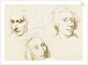 Three sketches of a woman's face by Margaret Louisa Herschel