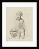 Sketch of a statue of a man and child (unfinished) and sketch of the head of a girl by unknown
