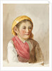 A young Italian peasant girl by Matilda Rose Herschel