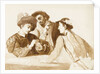 Sketch of Caravaggio's 'The Card Sharps' by unknown