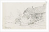 Sketch of a thatched house 'At Pewsey, Wilts, 10 July 1878' by William James Herschel
