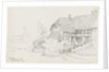 Sketch of a thatched house 'At Pewsey, Wilts, 10 July 1878' by William James Herschel