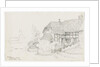 Sketch of a thatched house 'At Pewsey, Wilts, 10 July 1878' by William James Herschel