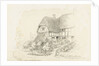 Sketch of a thatched house at 'Pewsey, 10 July 1878' by unknown