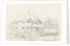 Sketch of Mary Ruddle's shop, with figures by unknown