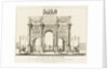 View of the Arc de Triomphe du Carrousel, Paris by Charles Francois Leonard Fontaine