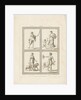 Four classical poses: 'Hatred, Love, Moderation, Fury. by William Hamilton