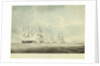 HMS 'Pallas' passing to windward of 'La Minerve' and 'La Lynx',  'Palinure' and 'Sylph' by Nicholas Pocock