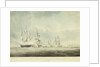 HMS 'Pallas' passing to windward of 'La Minerve' and 'La Lynx',  'Palinure' and 'Sylph' by Nicholas Pocock