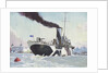 Royal Naval auxillary oil tanker off Greenwich, 1914-1918 by John Everett