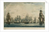 Repulse of Linois by the China Fleet... Ships in the Fleet making Sail in pursuit if the retreating Enemy, 15 Feb 1804 by Robert Dodd