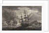 Captain Pellew of the 'Phaeton' attacking two Dutch frigates by Nicholas Pocock