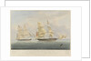 HM brig 'Black Joke' engaging the Spanish slave brig 'El Almirante' by William John Huggins