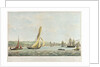 HM revenue cutter 'Vigilant'  towing her prize the barge 'Charlotte', 13 December 1849 by John Christian Schetky