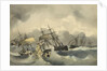 French ironclad in collision by Jean-Antoine Theodore Gudin