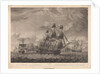East Indiamen leaving St Helena (possibly Neptune and Ocean) by 