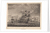 East Indiamen leaving St Helena (possibly Neptune and Ocean) by 