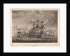 East Indiamen leaving St Helena (possibly Neptune and Ocean) by 