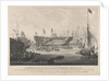 The Launch of the Honourable East India Company's Ship 'Edinburgh' from the dock yard of Messrs Wigrams & Green Blackwall with a view of the ship 'Abercrombie Robinson' on the stocks by William John Huggin