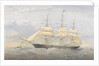 Clipper Ship 'South Australia' (1863) at sea near a coast by Thomas Goldsworth Dutton