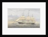 Clipper Ship 'South Australia' (1863) at sea near a coast by Thomas Goldsworth Dutton