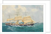 Clipper ship 'Dharwar' in a rough sea by unknown