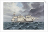 Clipper ship 'Blackadder' at sea with foremast and mainmast broken, 1895 by G. D'Esposito