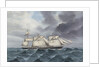 Clipper ship 'Blackadder' at sea with foremast and mainmast broken, 1895 by G. D'Esposito
