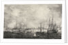View of the town and harbour of Port Royal in Jamaica (showing the 'Cumberland',  'Highflyer',  etc) by Adolphe Duperley