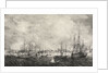 View of the town and harbour of Port Royal in Jamaica (showing the 'Cumberland',  'Highflyer',  etc) by Adolphe Duperley