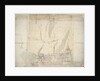 An English two-decker in a light air by Willem van de Velde the Elder