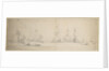 The Dutch fleet at anchor off the coast by Willem van de Velde the Elder