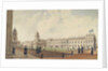 Greenwich Hospital viewed from the north and showing pensioners, 1830 by W. Porden Kay
