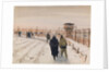 Marlag 'O' Feb '44 S.W. Corner of Naval Officers Prison Camp, Westertincke, Germany, in winter by John Worsley