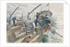 Minesweeping in the Straits of Gibraltar, swinging out an Oropesa by Leslie Cole