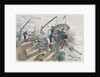 Minesweeping in the Straits of Gibraltar, swinging out an Oropesa by Leslie Cole