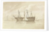 HMS 'Trafalgar' off Sheerness, from the 'Shannon', 28 December 1850 by George Pechell Mends
