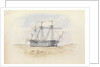 'Monarch' at Sheerness from the 'Trafalgar' 29 January 1851 by George Pechell Mends