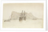 Gibraltar, with HMS 'Trafalgar' at anchor, a Spanish smuggling boat and the steamer 'Oberon', 26 August 1851 by George Pechell Mends